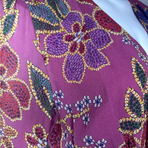 FARM RIO FLORAL SPARKLE MINI DRESS IN SIZE M - Picture 8 of 14